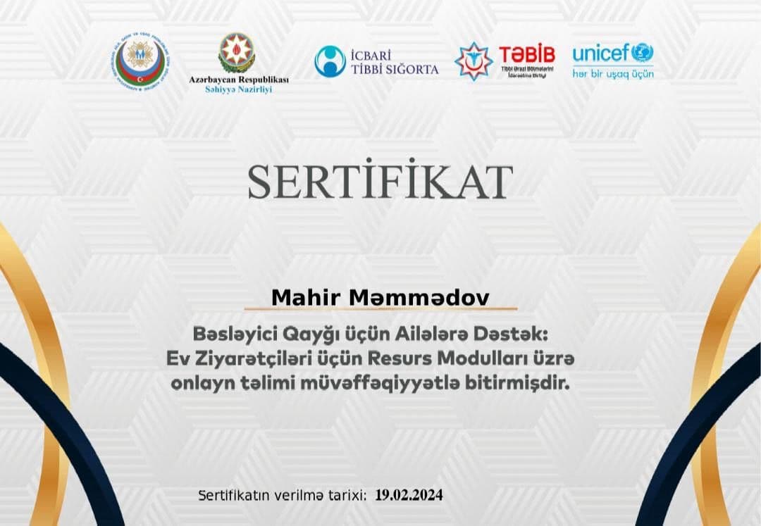 Həkim Peşəkar Sertifikatı 4 - Turan Hospital