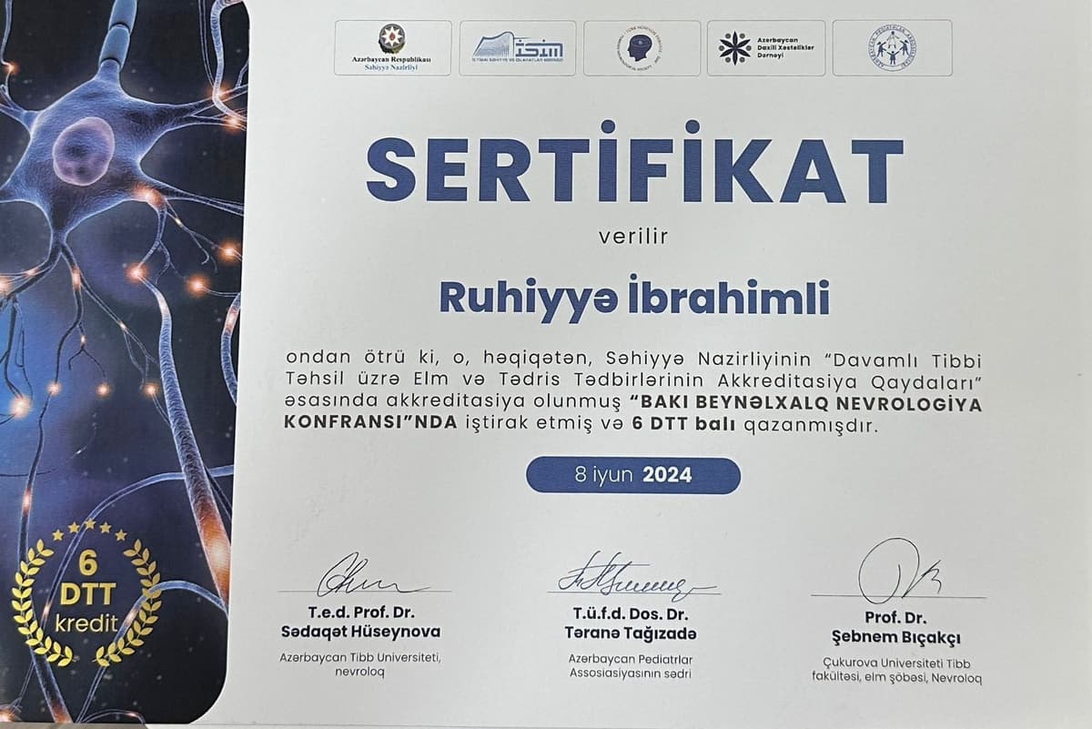 Həkim Peşəkar Sertifikatı 4 - Turan Hospital