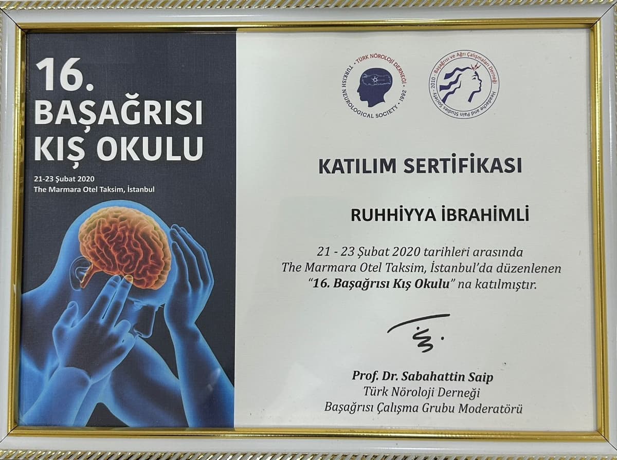 Həkim Peşəkar Sertifikatı 6 - Turan Hospital