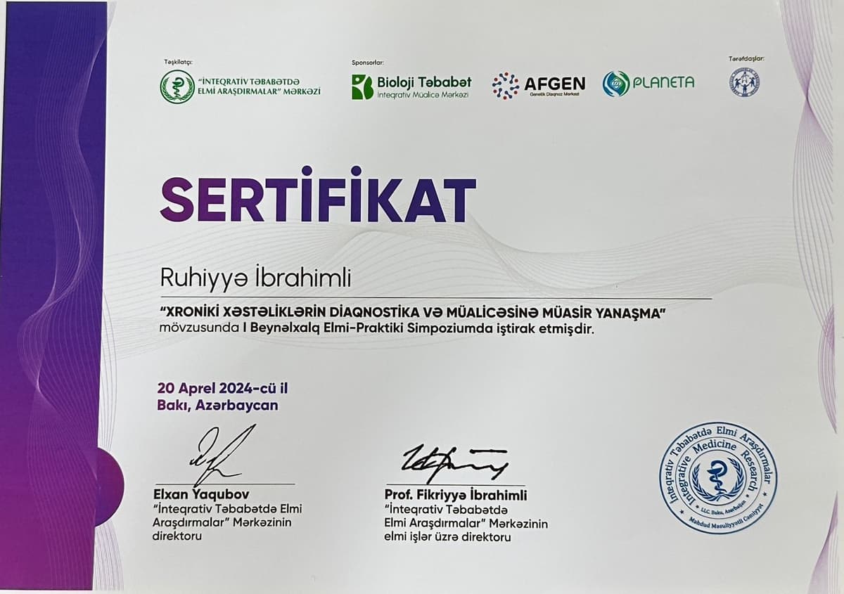 Həkim Peşəkar Sertifikatı 7 - Turan Hospital