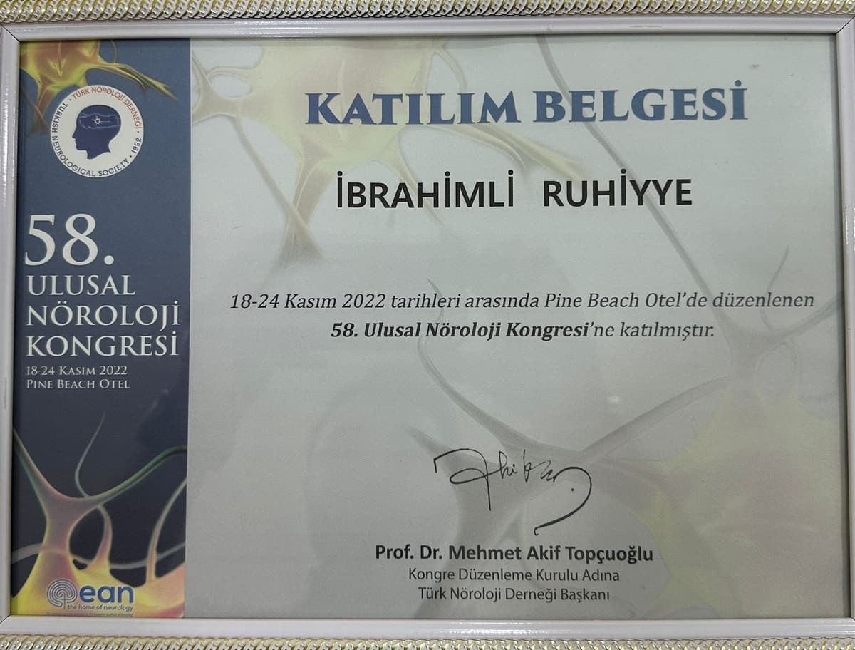 Həkim Peşəkar Sertifikatı 8 - Turan Hospital