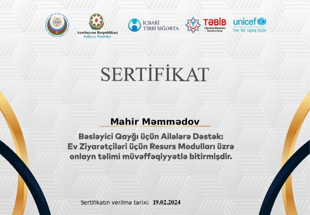 Həkim Peşəkar Sertifikatı 3 - Turan Hospital