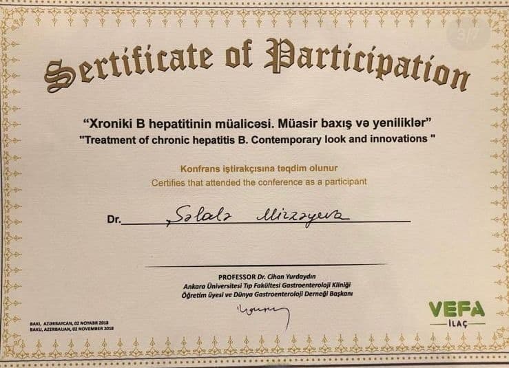 Həkim Peşəkar Sertifikatı 1 - Turan Hospital
